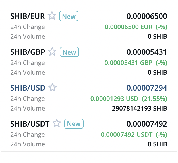 cex_io's tweet photo. Hey, $SHIB fans! We have awesome news for you! 

It's now available to trade:
SHIB/EUR 👉https://t.co/rzKNqZ8HQ7
SHIB/GBP 👉https://t.co/MkjI7CCQj4
SHIB/USDT 👉https://t.co/i5tk75bpEh

If you needed a special sign to finally start trading $SHIB, well... you have one now. https://t.co/lxeT62jQlE