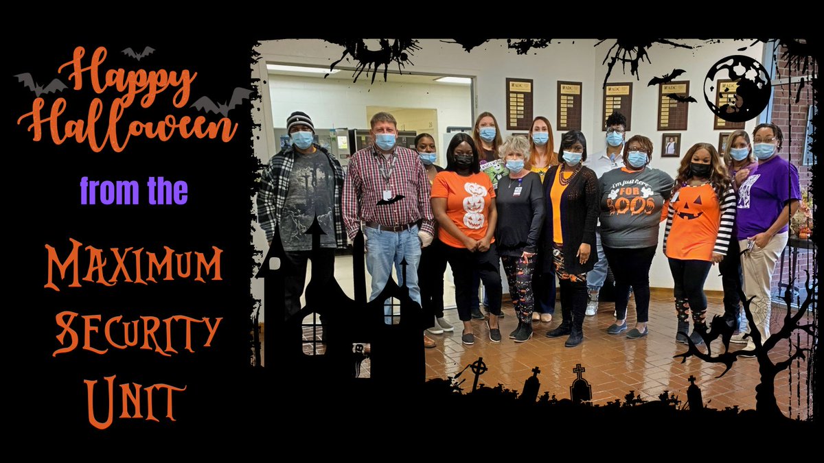 ADCPIO's tweet photo. Staff at the Maximum Security Unit were looking "eerie-sistible" dressed up for Halloween this year!
#Halloween #ARDOCFamliy #MaxUnit https://t.co/PSHJkg5oUU