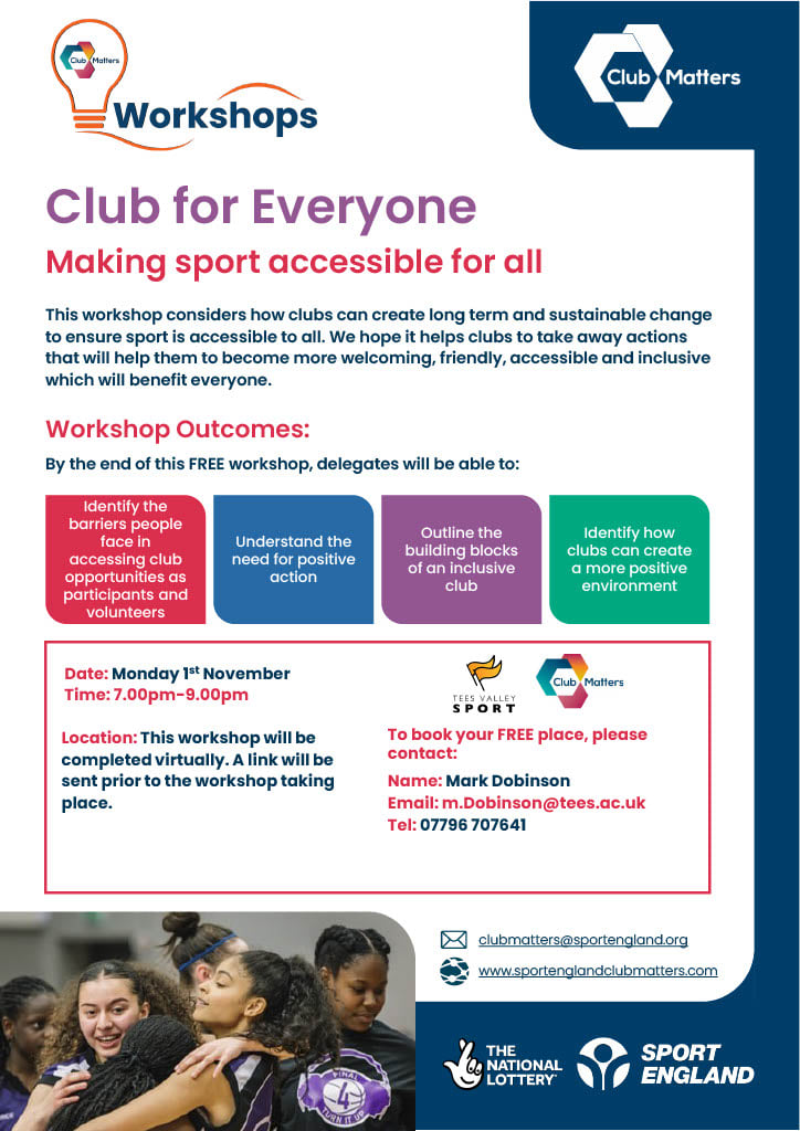 Tonight I am participating in the 'a club for everyone' training programme. Its good to see so many clubs involved, a great opportunity for your club to promote inclusivity and breaking down barriers.  Making sport accessible for all @SportStructures #clubmatters