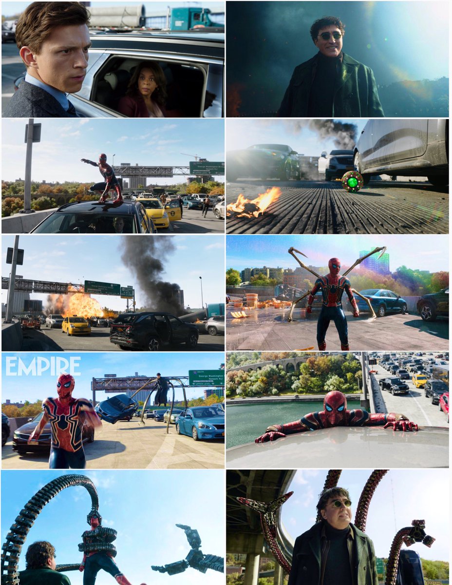 SpideyUpdate's tweet photo. The Bridge Fight. #SpiderManNoWayHome. https://t.co/PMOy46z08w