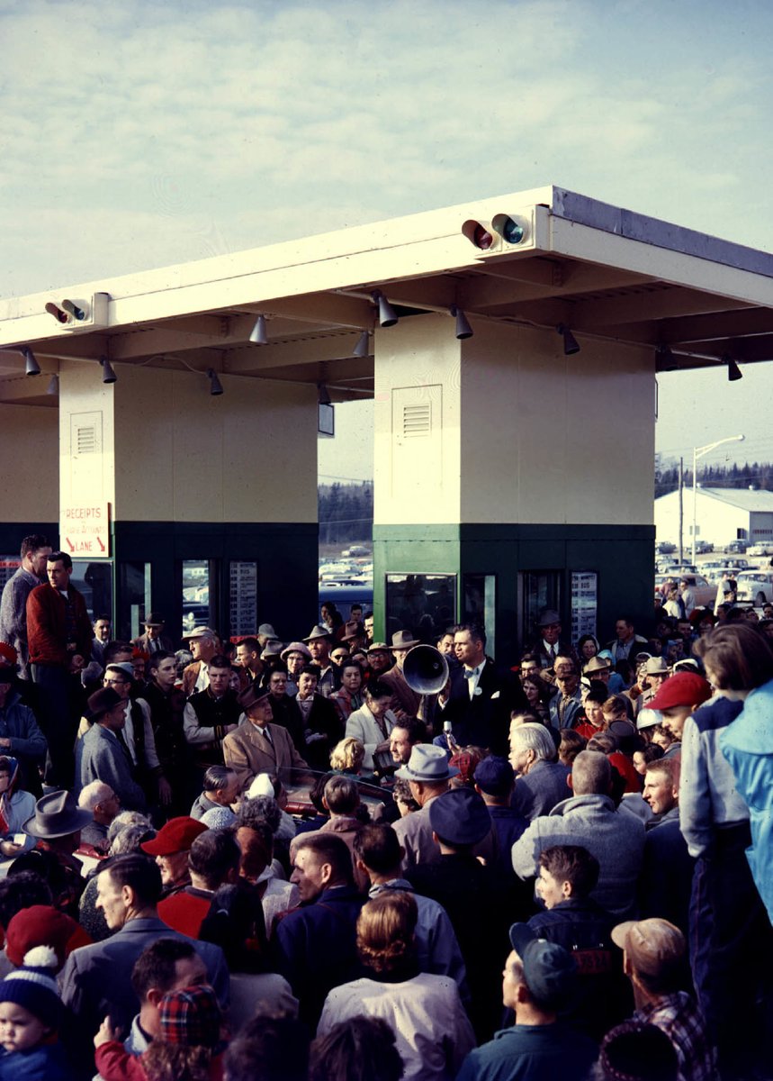 Happy birthday to the <a href="/MackinacBridge/">The Mackinac Bridge</a>! Here are some shots of opening day Nov. 1, 1957.