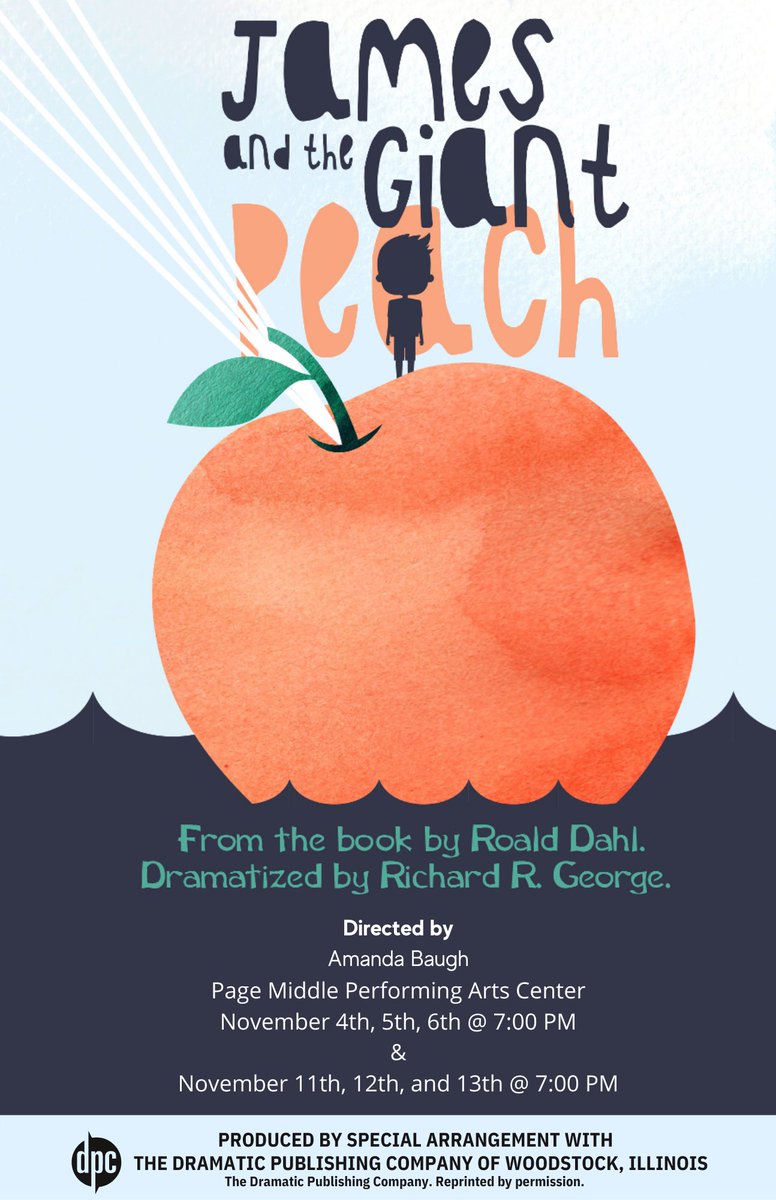 wcsPageMSpmp's tweet photo. Don't forget to grab your tickets to see "James and the Giant Peach"! Performances will be Nov. 4th, 5th, and 6th &amp; 11th, 12th, and 13th all at 7:00 pm. Tickets can be purchased at https://t.co/nX1GhF7piX https://t.co/czf6v8qlA5