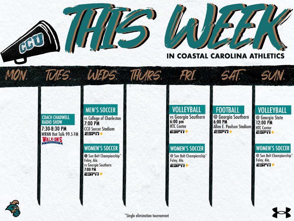 Happy November Chants!! 🍂 Good luck to <a href="/coastalwsoccer/">Coastal Women's Soccer</a> as they head to Alabama for the Sun Belt Championship this week!