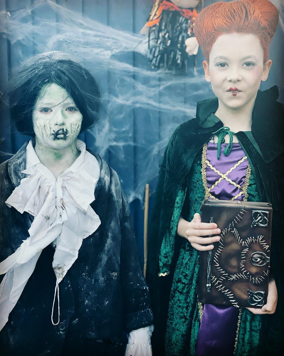 CandyBenest's tweet photo. We adore Hocus Pocus in this house x My son as Billy and his best friend as Winnie for Halloween this year 😍🎃 @actordougjones @BetteMidler https://t.co/fXgO9iMqPW