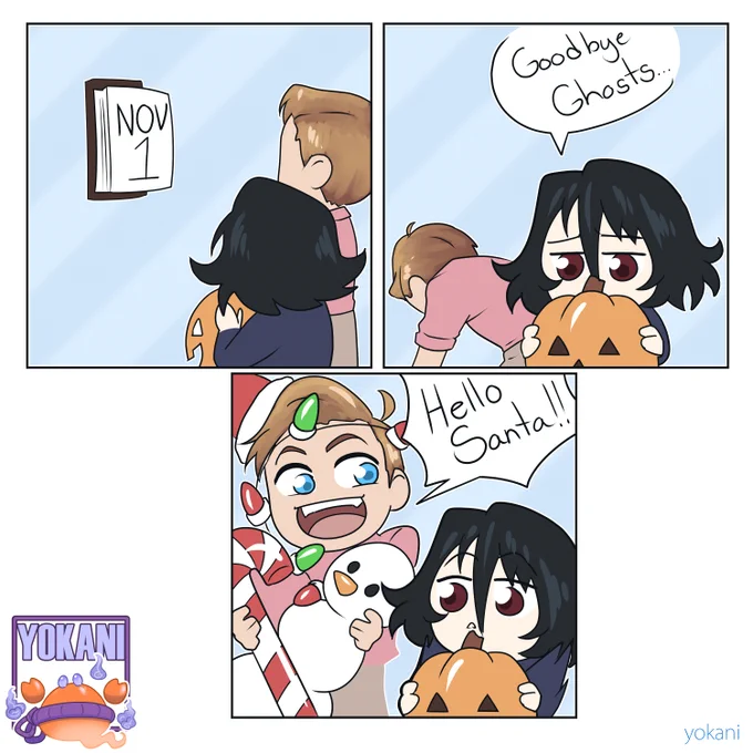 Annie loves Halloween but Ro loves Christmas 