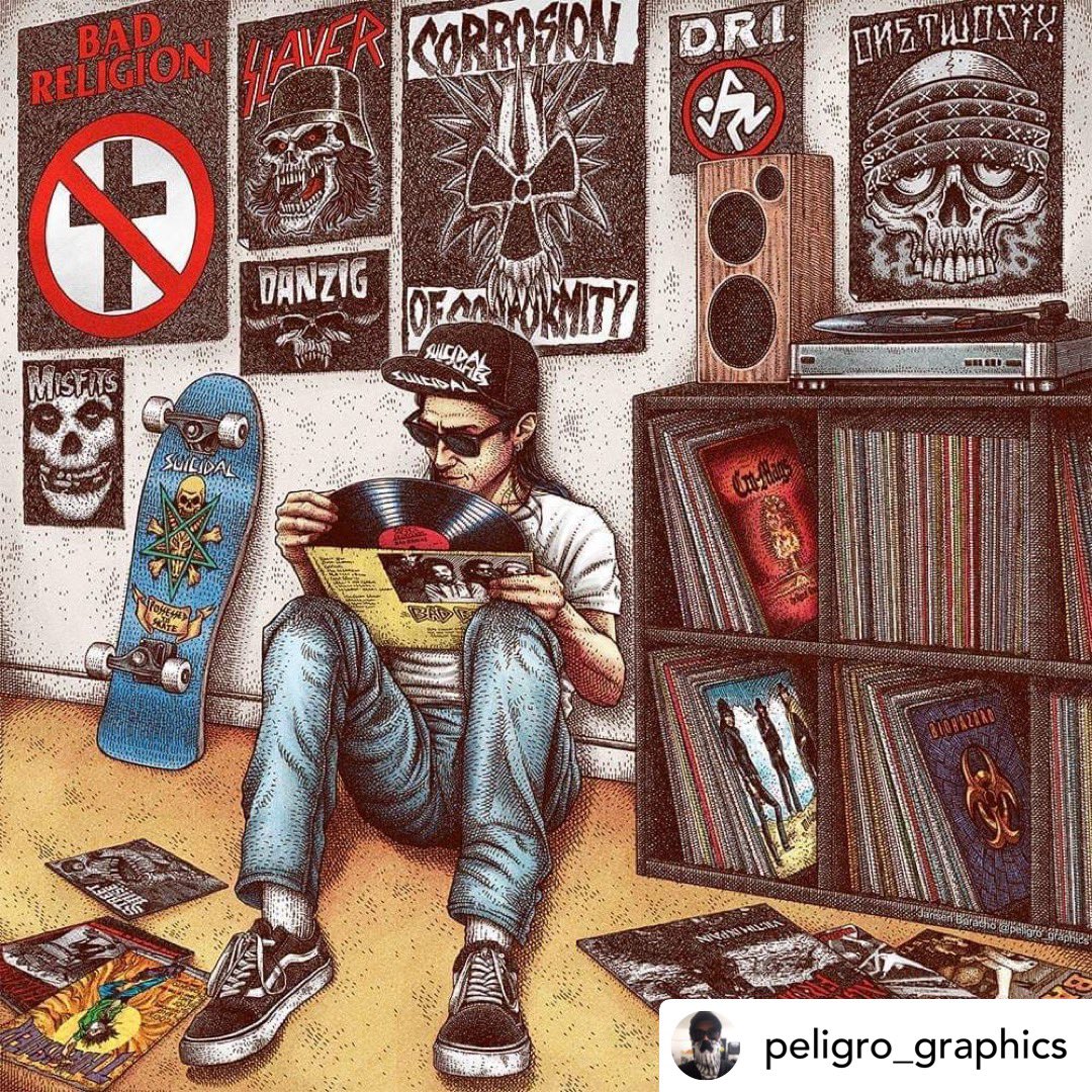 realcromags's tweet photo. 🔥🔥🔥
Posted @withregram • @peligro_graphics Something I did for @onetwosixclothing a while ago #illustration #punkhardcore #thrashmetal #crossover #punk #punkrock #thrasher #vynil #records #peligrographics https://t.co/6Vdm1tplm2