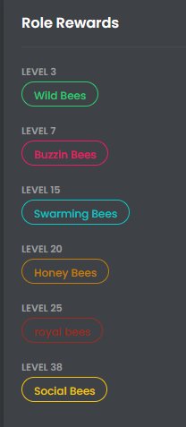MrVictorNFT's tweet photo. Los roles de acuerdo al rango/niveles en servidor de Bees Social en Discord!! Cuando me den más info les cuento!! https://t.co/ZjFiUIxPII
