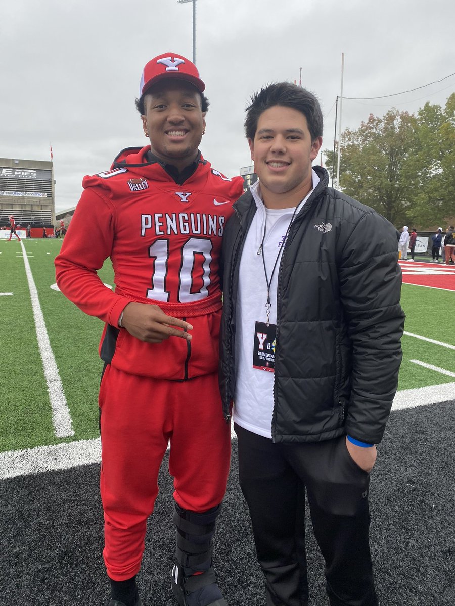 Thank you @1TimJohnson <a href="/ysufootball/">Youngstown State Football</a> <a href="/fbcoachdp/">Doug Phillips</a> for the great unofficial visit. I had great time seeing everything YSU has to offer!!