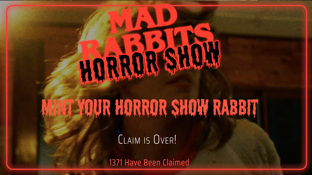 MadRabbitsRC's tweet photo. And that's it!! The mint is OVER for the #MadRabbitsHorrorShow!! 1,371 Horror Show Rabbit NFTs shall be revealed in 24 hrs on Dia De Muertos! Thank you to all our collectors who claimed one, and congrats on securing your Horror Show NFTs. We think you won't be disappointed... 🎃 https://t.co/PAKXfIXGjN