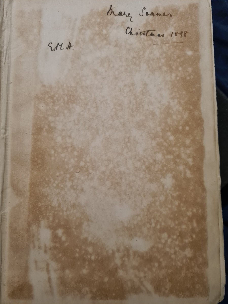 I collect old books.  I'm especially drawn to those with personal hand written notes inside.

This 1898 Rudyard Kipling book of Wee Willie Winkie &amp; other stories has the words Mary Soames.  Christmas 1898. E.M.H

Are you a good old fashioned book lover? #books #History #family