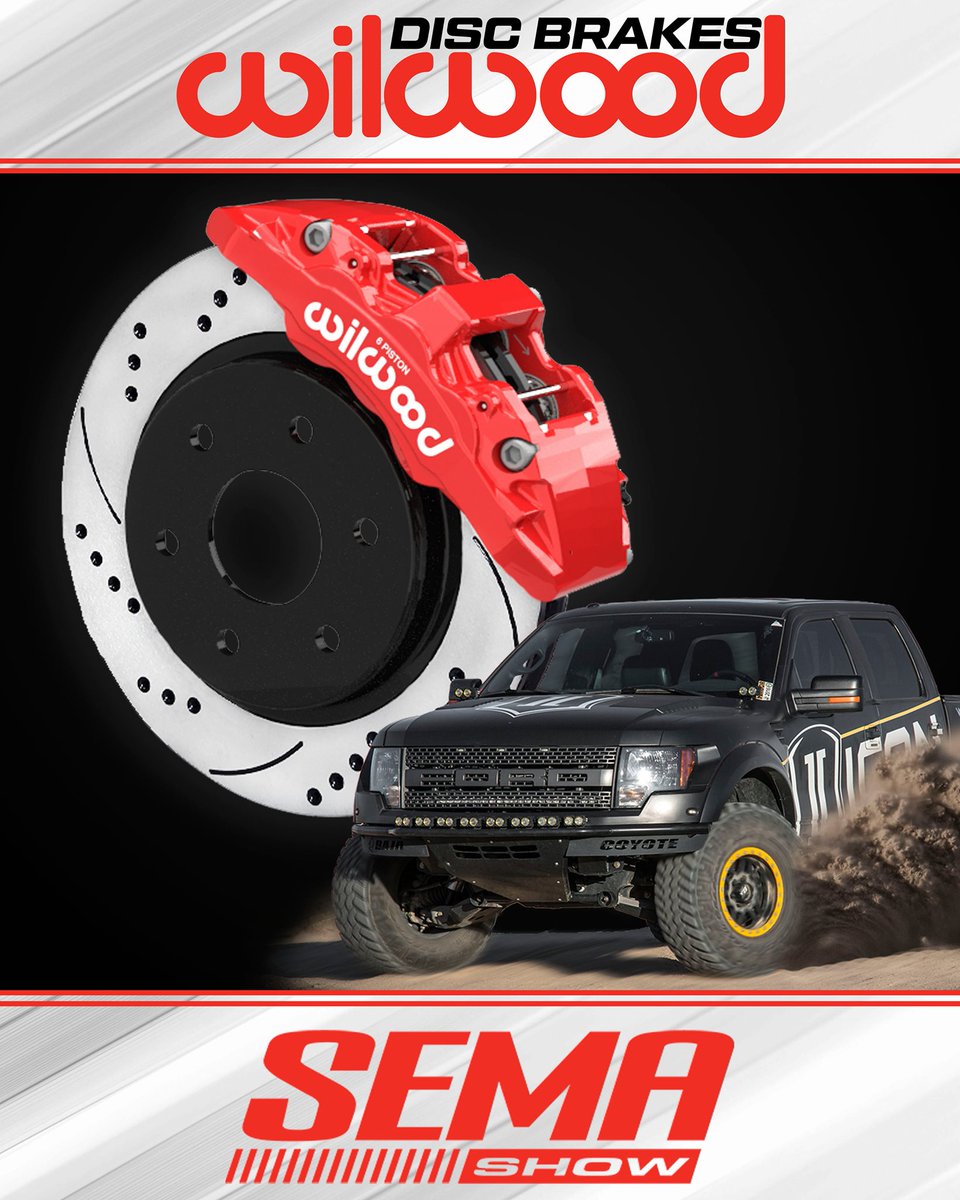 Wilwoodbrakes's tweet photo. Hey Ford F-150/Raptor owners! We've got the brake kit for you. Our new six piston, direct mount front brake kits fit most 17” wheels. #WilwoodDiscBrakes #SEMA #SEMA2012 #Ford #Raptor #OffRoad #overlanding
New product release early 2022
Stop by the Wilwood booth 24743 @ SEMA https://t.co/Or0iRHnPPC