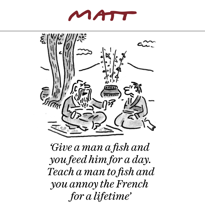 🇫🇷🇫🇷🇫🇷 My latest cartoon for tomorrow's @Telegraph Subscribe to my weekly newsletter to receive my unseen cartoons: telegraph.co.uk/premium/matt/?…