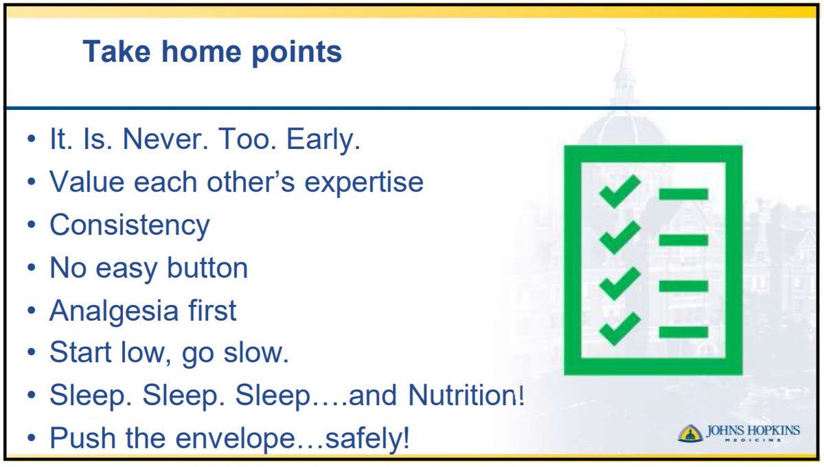 PICU_Up's tweet photo. Take home points for a PICU mobility program. 

@SapnaKmd 

#ICURehab #PedsICU https://t.co/yoQ8yCOad5