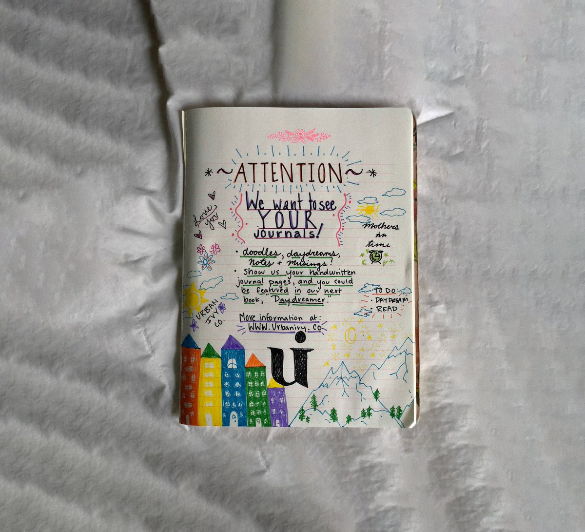 urbanivyco's tweet photo. Calling all creatives, we want to see your journals! We want to see your handwritten journal pages! Bullet journals, dream diaries, manifestation journals, vision board pages, moments captured and handcrafted in your handwritten books. #opencall #CallForSubmissions https://t.co/URS9ng5KRV
