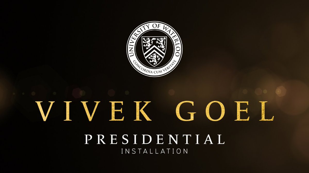 Vivek Goel will be officially installed as #UWaterloo's seventh President and Vice-Chancellor at a special virtual event on November 8, 2021. It is our pleasure to invite the #UWaterlooCommunity to virtually attend.

Register here: bit.ly/UW-VGoel | <a href="/UWaterlooPres/">Vivek Goel</a>