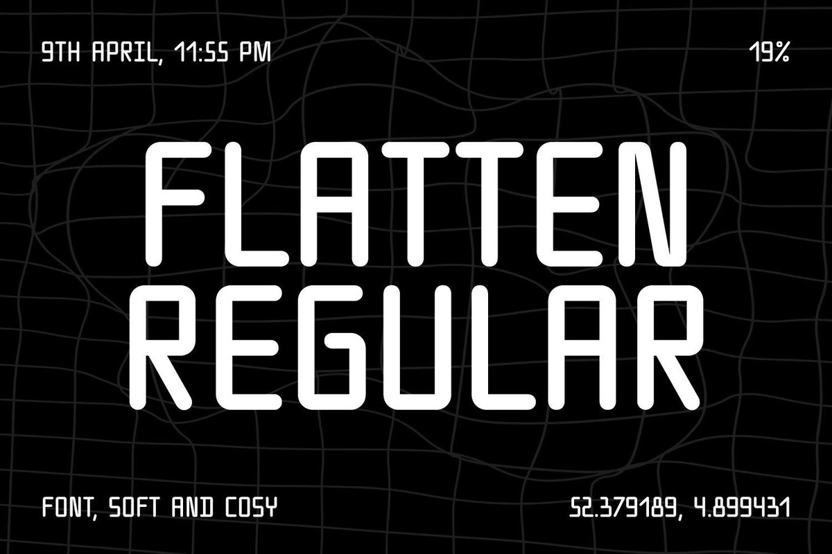 DavidZydd's tweet image. Flatten creativemarket.com/here_east/5487…  #alphabet #webfont #typeface #app #webopenfontformat #FontDesign #editorial #display #ttf #opentype #logo