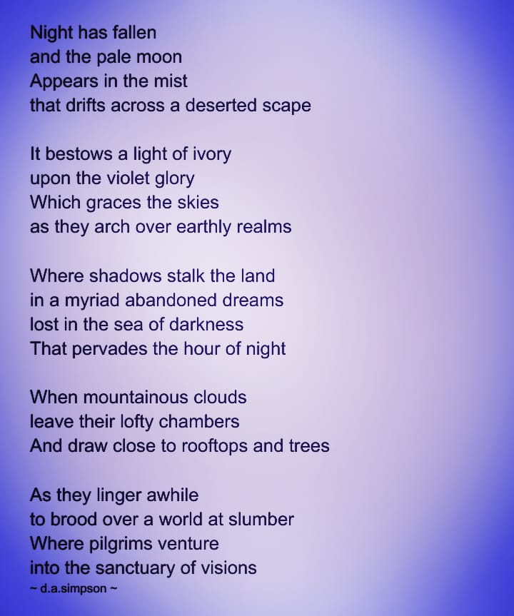 "#Night has fallen" #poem #poetry #WritingCommunity #worldwidepoetry
