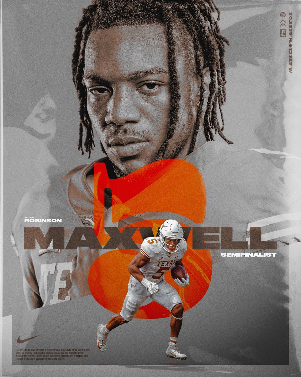 TexasFootball's tweet photo. Bijan Robinson - Maxwell Award Semifinalist https://t.co/2qiuSxZgyJ
