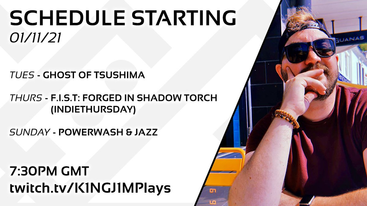K1NGJ1M's tweet photo. Let's have some fun 🎮
Tues - #GhostOfTsushima
Thurs - #FISTGame
Sun - #PowerWashSim
7:30 pm GMT - https://t.co/B6Z8Vts1Yl https://t.co/pNhIr9b0Gc