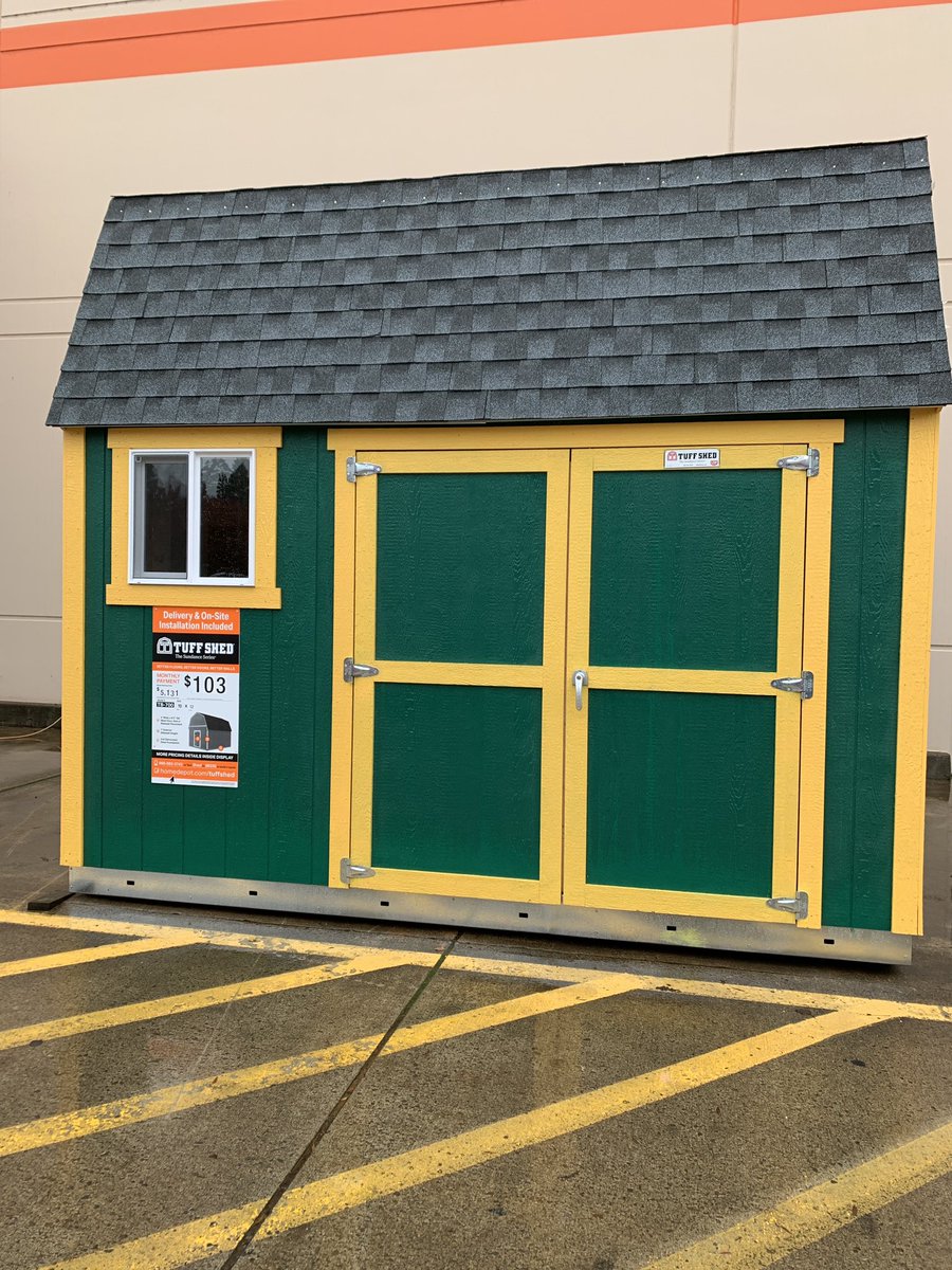 DanPacificNW's tweet photo. #waytobe4003 @PaganoSells @wendysadventur1 @DragonXinree College Themed U of O Duck shed now at 4003 Eugene Home Depot. Customizable sheds with limitless possibilities! https://t.co/3IfCDdmRxX