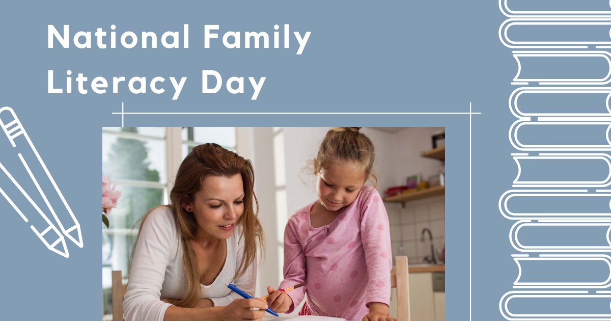 Join us in celebrating National Family Literacy Day today!  

This day emphasizes the importance of family literacy programs. Families who read together succeed together!

#FamilyLiteracyDay #UWyoCoEd #WyoEdChat #WyomingEducation