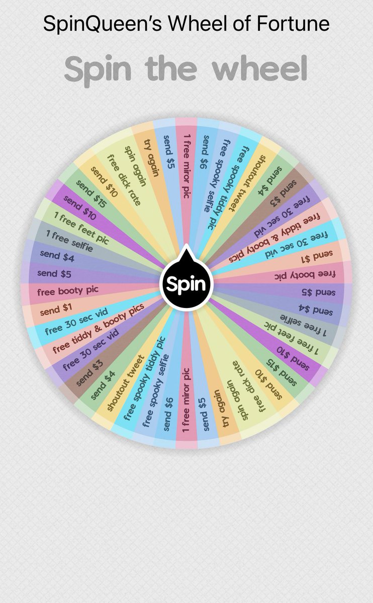 spinnqueenn's tweet photo. pick a wheel, spin a wheel😉 how much are you willing to gamble🥇 https://t.co/PDmlHoezQY