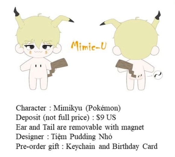 sapphire_train's tweet photo. Pudding personally reached out to us to help host a GO for this sweet baby! 💛💛🖤

He might not be Pika, but he is doing his best~

Mimic-U (Pokemon)
20cm, Magnet removable ears &amp; tail
🔹$9 [DEPOSIT]

Order form: 
https://t.co/7jIZJXBnEz

Closes: November 30th, 2021 @ 10pm MST https://t.co/DZi2YSCCbL
