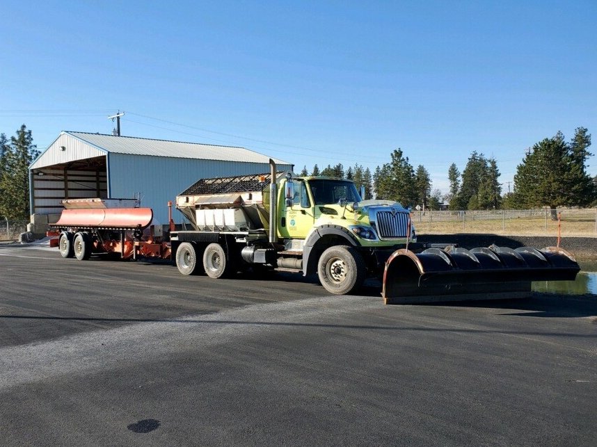 WSDOT_East's tweet photo. Our "OG" Tow Plow nicknamed, Plowie McPlow Plow, is hooked up to its truck, calibrated and ready for winter weather! This week and next, crews will be Tow Plow training around the Spokane area, so be on the lookout for Plowie McPlow Plow, The Big Leplowski and Sir Plows-A-Lot! https://t.co/PnyidPk0c8