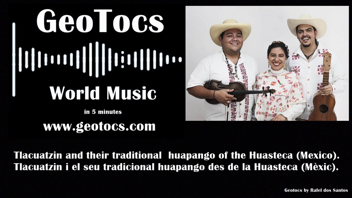 geotocs's tweet photo. Tlacuatzin, traditional huapango of the Huasteca (Mexico).
Listen on  https://t.co/Q50a9Ipx4c World Music in 5 minutes!
Internet &amp; FM radio
https://t.co/rP2cN8zBo6

@TlacuatzinTrio https://t.co/XlKSD3NJPJ