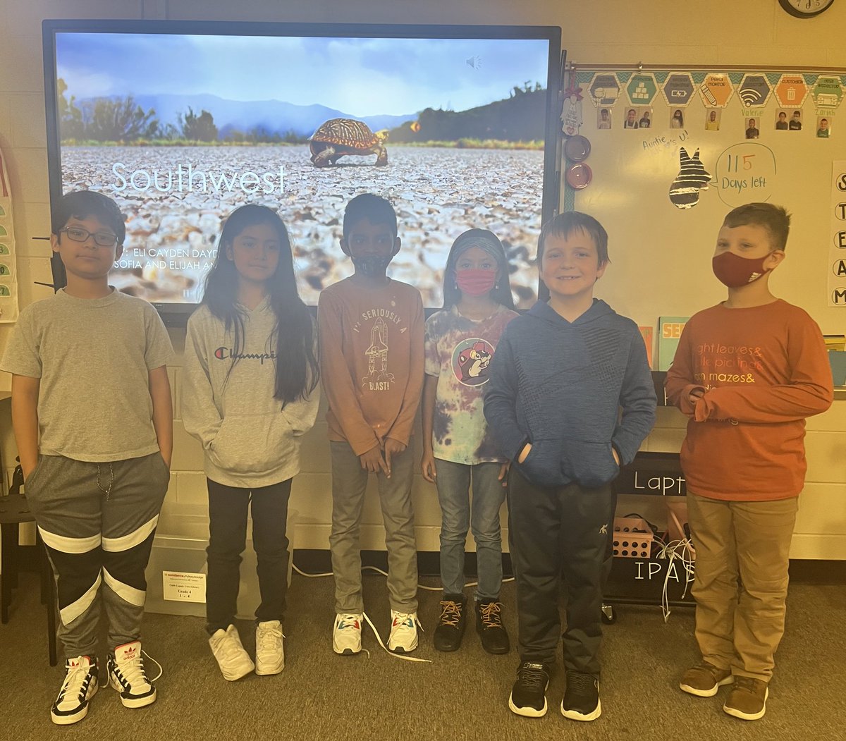 TeachDrWhite's tweet photo. Today we presented our @powerpoint slideshows about how Native Americans in different regions used the resources around them. The kiddos collaborated in groups to create these masterpieces. #ThirdGradeLife https://t.co/Et3IIIqyx7