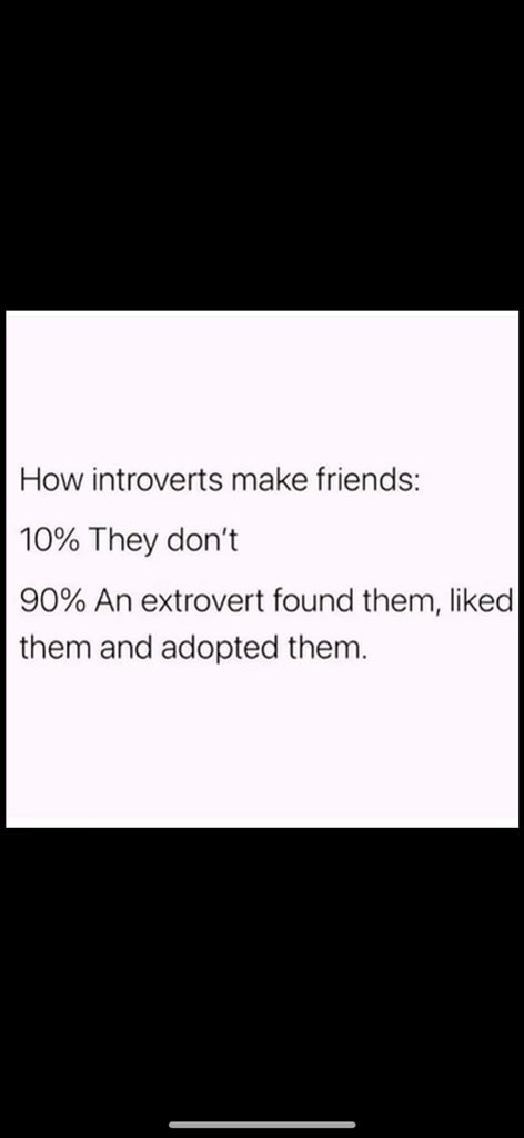 Don’t know if I’m grateful or not for those extroverts