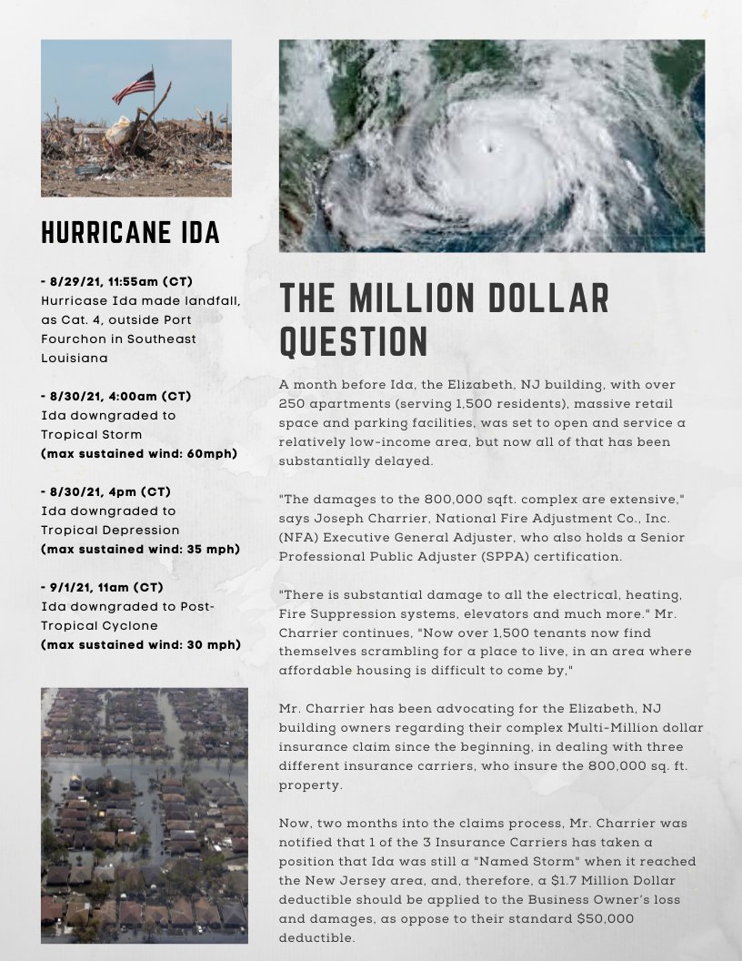 NatFireAdj's tweet photo. What's in a Name? Named Storm, that is.  When is a Named Storm no longer and Named Storm and does it effect your Deductible?  This article, by NFA's Katherine Papa, helps to clarify these questions.  What you don't know, could cost you big time.  #Ida#Hurricane#InsuranceClaims https://t.co/zapJjLgP0J