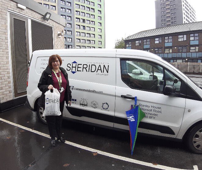 SheridanLifts's tweet photo. Sheridan Lifts were delighted to offer a hand to Stockport Homes Group last week, with a Halloween themed community event being held in Lancaster Hill. 

Local families within the area recently set up a Community Group to bring the area together offering great events such as https://t.co/f85mFZDOhz