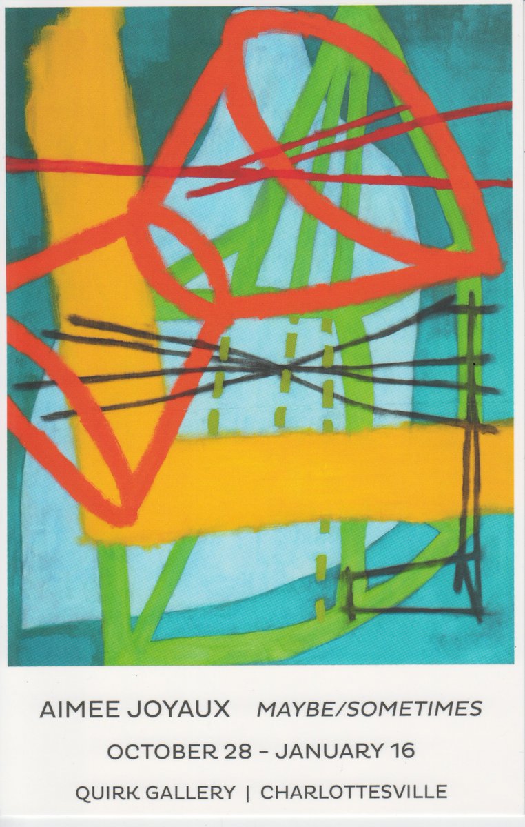 VSUarts's tweet photo. Aimee Joyaux is having a gallery showing called Maybe/Sometimes. It will be at the Quirk Gallery and will be open from October 28 - January 16.
Hope to see you there!!! https://t.co/Y2fPjc1aw7