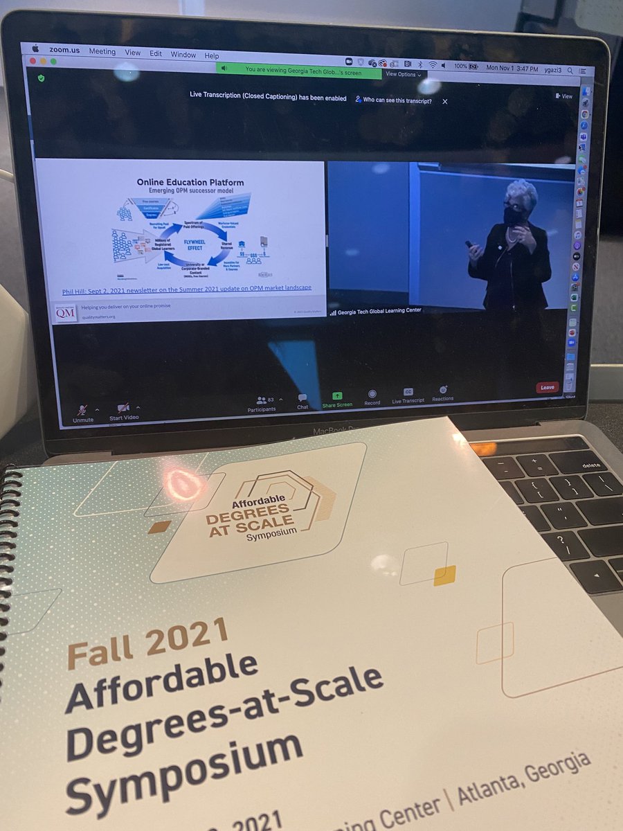 YakutGazi's tweet photo. We just kicked off the Affordable Degrees at Scale Symposium with @debadair85 keynote in Atlanta and online. #degreesatscale https://t.co/PzJPYDulSP