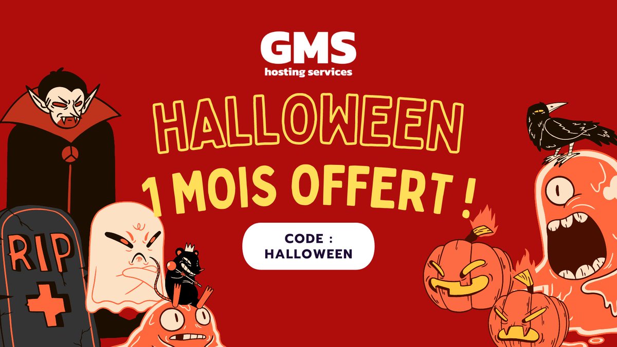 GetMyServ's tweet photo. Pour terminer en beauté les fêtes d'Halloween, nous avons pensé à vous !🤗

🎁 Nous vous offrons 1 mois gratuit sur l'offre "VPS LXC 4 GB SSD" !

Joyeuses fêtes d'Halloween à tous ! 🎉 https://t.co/ttpjh2A46u