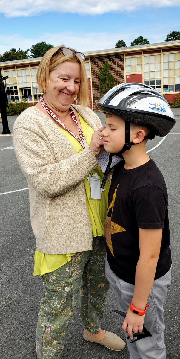 We loved how the @DedhamRiverdale teachers stepped up to make sure the students’ new bike helmets fit properly during recent #bikesafety sessions! Reach out to #srts to schedule one! <a href="/bwglawboston/">Breakstone, White & Gluck</a> <a href="/DedhamSchools/">Dedham Public Schools</a> @PrincipalParis <a href="/DedhamThrives/">Town of Dedham</a> <a href="/DedhamPD/">Dedham Police Dept</a> #ProjectKidSafe