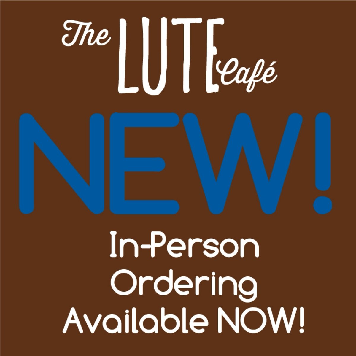 pludining's tweet image. Changes at Lute Café — GET is now only for beverages. You may now walk up and order food and beverages in person!!