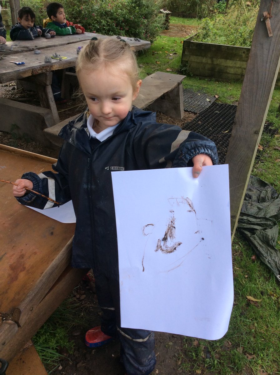 Year1TLTPA22's tweet photo. We had a very wet but wonderful afternoon on the farm with Mrs Dobson- puddle splashing, playing hide and seek, making clay models and mud painting. Exactly what 5 year olds should be doing @BrightFuturesET @limetreepa #EYFS #noplacelikelimetree #Receptionlife https://t.co/ulSICBV7ex