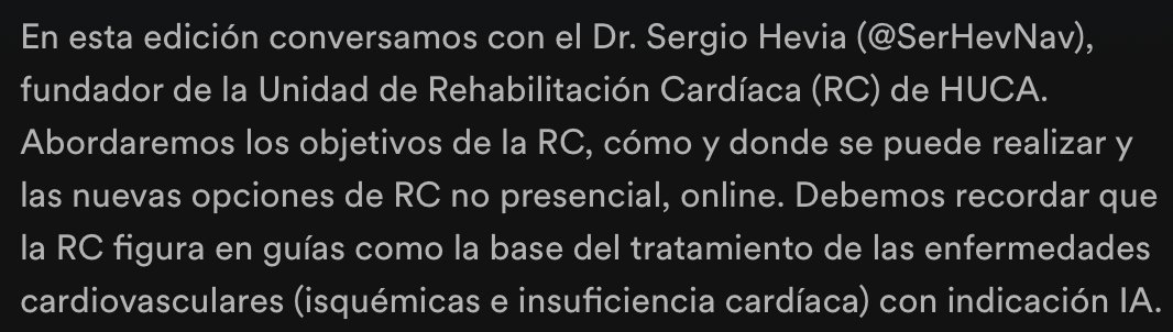 Podcasts de la Sociedad Asturiana de Cardiología (@podcastsdelasac) on Twitter photo 🎙️ 01x07 : 01x07: ¿Qué sabes de rehabilitación cardíaca?
Vía <a href="/SerHevNav/">Sergio Hevia</a>
Escúchalo en :
Apple podcasts:cutt.ly/MRV7vWa
Google podcasts: cutt.ly/cRV7xDQ
Ivoox: cutt.ly/zRV7nUv
Spotify:cutt.ly/JRN4BRP 🎙️ 01x07 : 01x07: ¿Qué sabes de rehabilitación cardíaca?
Vía <a href="/SerHevNav/">Sergio Hevia</a>
Escúchalo en :
Apple podcasts:cutt.ly/MRV7vWa
Google podcasts: cutt.ly/cRV7xDQ
Ivoox: cutt.ly/zRV7nUv
Spotify:cutt.ly/JRN4BRP