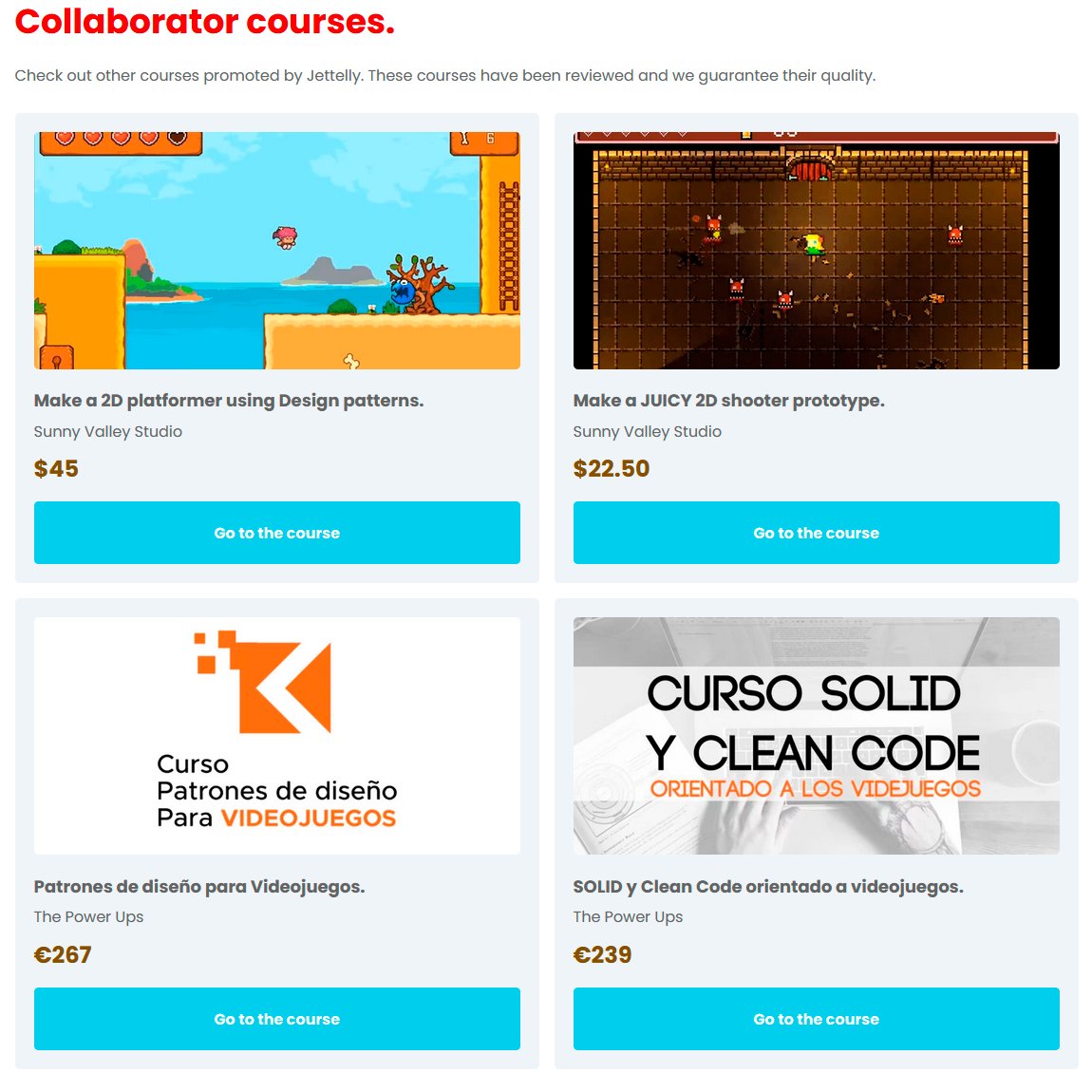 jettelly's tweet image. Hey guys, in case you are looking for some good Unity courses, @SunnyVStudio and @DaniParraLopez have amazing ones! (English and Spanish)
โญ๏ธTake a look here:
learn.jettelly.com
#unitycourse #unity3d #indiedev