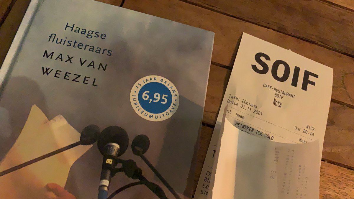 Een aanrader als je in Vlissingen bent, eten bij SOIF (so-if.nl). Bij de rekening kreeg ik een compliment van de kelner; dat het alleen uit eten er (bij mij) zo relaxed uitzag. Was het ook, boekje mee uit het hotel en vertragen.. (na een dag teamcoaching..)