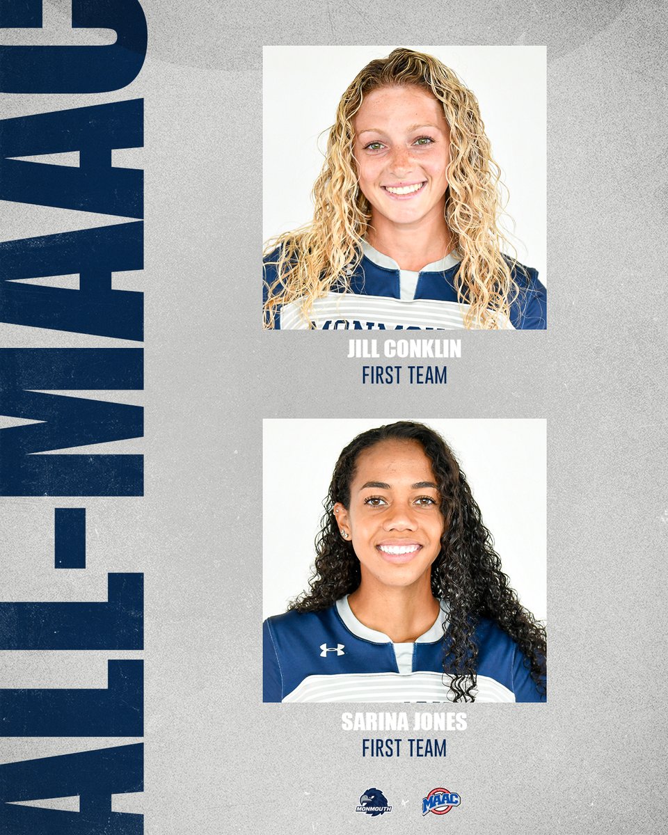 MonmouthHawks's tweet photo. Recognized amongst the best in the conference. 

Congratulations, Jill Conklin and Sarina Jones! 

#FlyHawks https://t.co/gIdUVTmT3J