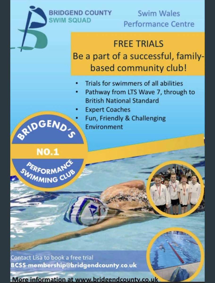 bridgendcounty's tweet photo. Currently recruiting and trialing swimmers in wave 5 and 6 as well. Great way to gain new skills, improve technique, race and develop fitness for swimming and other sports 👍✔️🏊‍♀️ @rhooselifeguard @LlantwitSLSC @RestBaySLSC @haloleisure @BridgendCBC @plgc1958 @SkerLifeguards https://t.co/rvqDdEIPCU