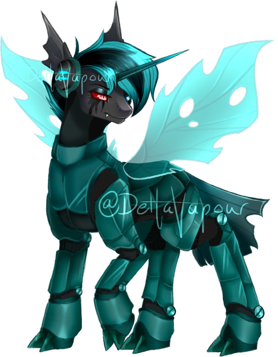 DeltaVapour's tweet photo. Finished commission from Discord

#MLP #changeling #cyborg #Commission #mlpart https://t.co/Dqprd6LH9F