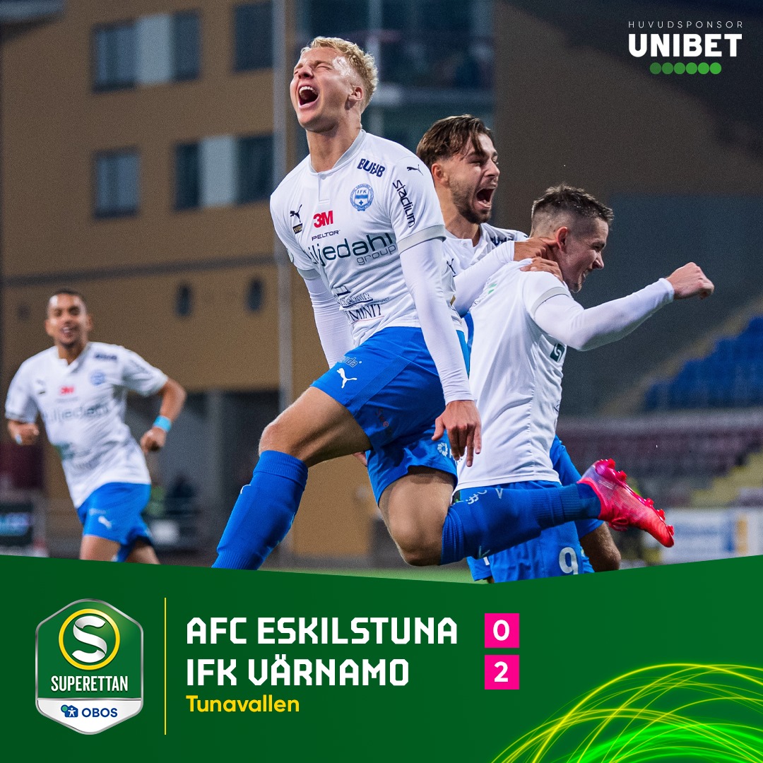 SuperettanSE's tweet photo. .@ifkvmo:s bortaseger mot @afceskilstuna innebär att man är klara för uppflyttning till @AllsvenskanSE 🎉🙌

#Superettan https://t.co/5Ns9xMOGiD
