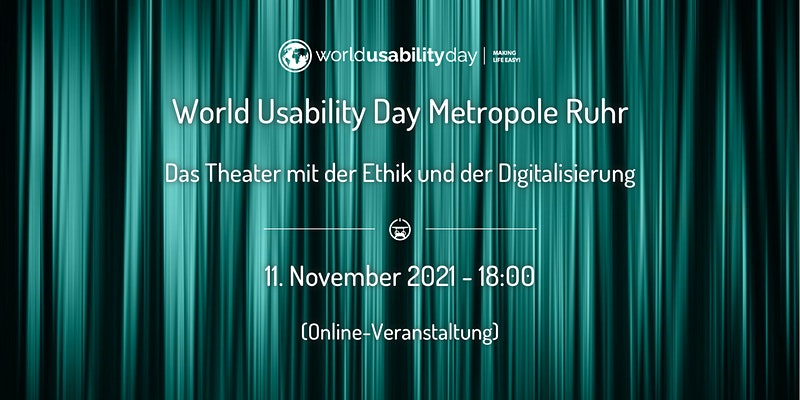 jendryschik's tweet photo. Das Theater mit der #Ethik und der #Digitalisierung – ein experimentelles Theaterstück. Unser Beitrag zum World Usability Day 2021 am 11.11. ab 18:00 Uhr. Ein kompakter Abend rund um #UX, Ethik, Empathie, Mitgefühl, KI und Positive Computing. Kommt vorbei! https://t.co/YDDmv6hqmR https://t.co/sP5rUjQSx8