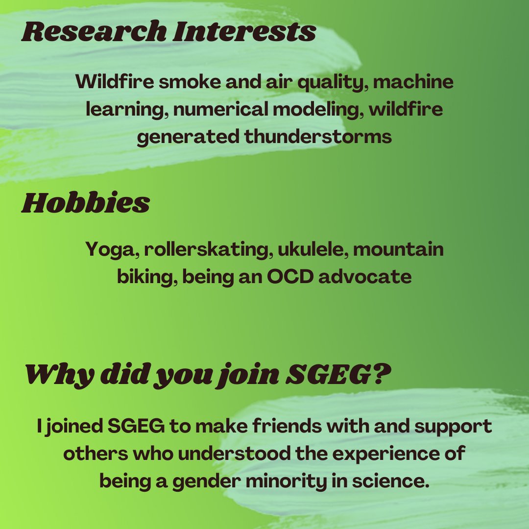 sgegatucla's tweet photo. Up next, let’s meet our Chief Social Officer: Laura Thapa!! 🌿🌿 Swipe left to see @wildfirebender's research interests! https://t.co/qtO2wDgpfr