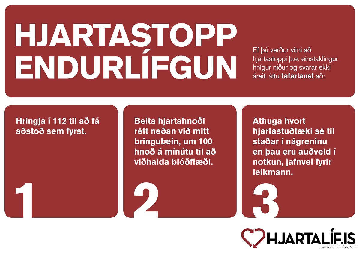 AtliFannarJ's tweet photo. Mjög mikilvægt fyrir alla að vita hvernig á að bregðast við ef þú kemur að manneskju sem er meðvitundarlaus. Að hefja gott hjartahnoð STRAX er gríðarlega mikilvægt og getur bjargað mannslífi. https://t.co/bxXC2o4BnN