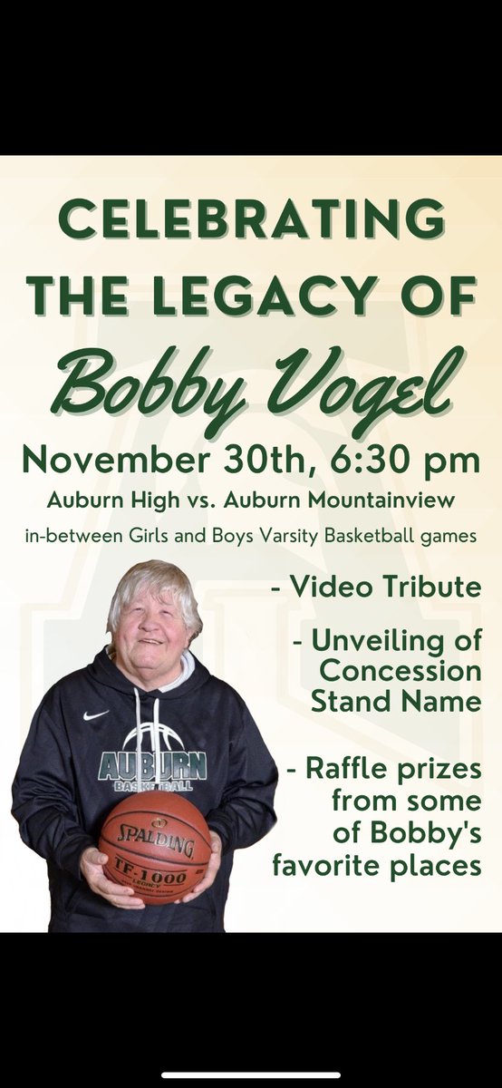auburnhoops's tweet photo. Would love to see lots of people there to honor Bobby! https://t.co/ibasAOtv5A